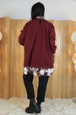 Oris 2 in 1 Pocketed Shirt Sweatshirt Barocco Burgundy